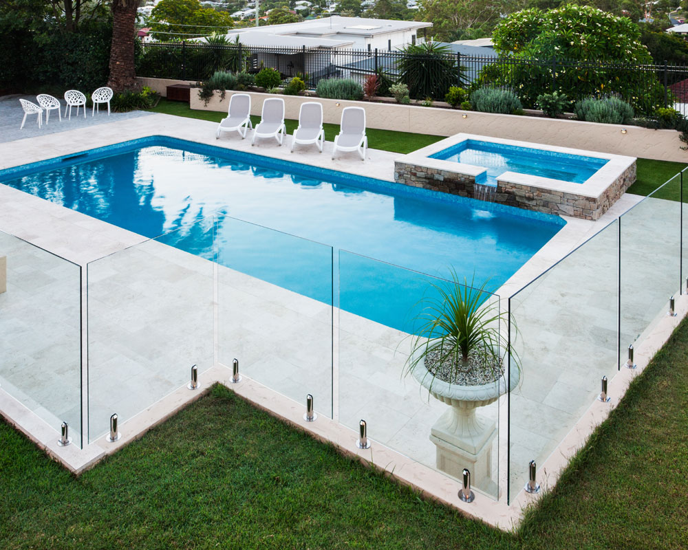Pool with Glass Enclosure